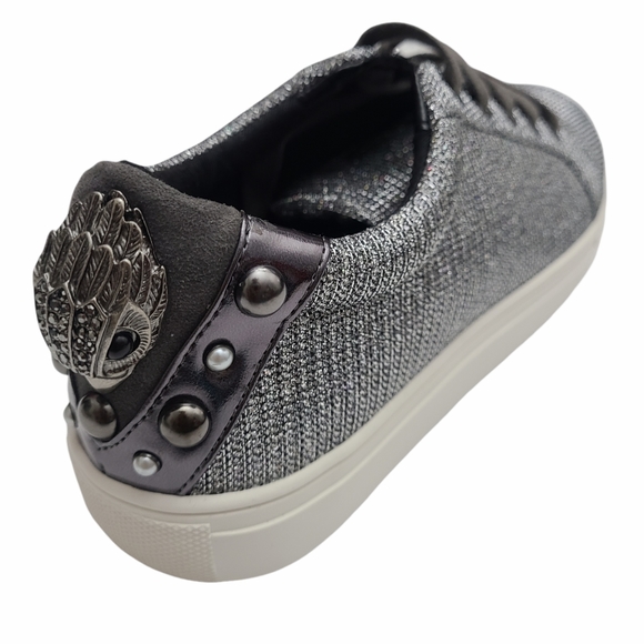 Kurt Geiger London Ludo Metallic Crystal Trainers - Picture 7 of 12